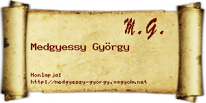 Medgyessy György névjegykártya