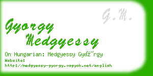 gyorgy medgyessy business card